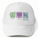 Pastel Peace, Love, and Australian Cattle Dogs Mesh Hats