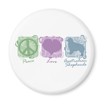 Pastel Peace, Love, and Australian Shepherds
