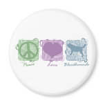 Pastel Peace, Love, and Bloodhounds magnets