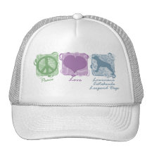 Pastel Peace, Love, and Catahoula Leopard Dogs Hats
