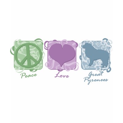 Pastel Peace, Love, and Great Pyrenees Tees