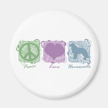 Pastel Peace, Love, and Hovawarts Fridge Magnets