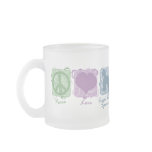 Pastel Peace, Love, and Irish Water Spaniels Coffee Mugs