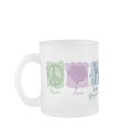 Pastel Peace, Love, and Italian Greyhounds mugs