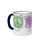 Pastel Peace, Love, and Papillons Mug