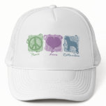 Pastel Peace, Love, and Rottweilers Hat