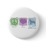 Pastel Peace, Love, and Swedish Vallhunds buttons