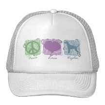 Pastel Peace, Love, and Vizslas Mesh Hats