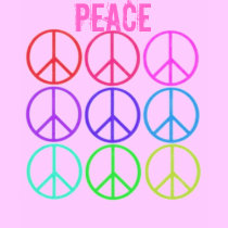 pastel peace signs t-shirts