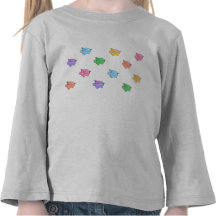 Pastel Pig Pattern T-shirt