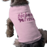 Pastel Pink Bichon Frise Dog T-Shirt pet clothing