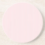 Pastel Pink Candy Stripes. Coaster