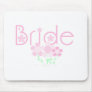 Pastel Pink Flowers Bride Mouse Mat