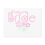 Pastel Pink Flowers Future Bride postcards
