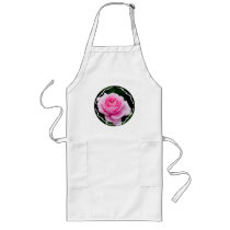 Pastel Pink Rose Long Apron