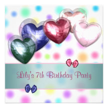  Birthday Party Invitations on Party Invitations  116 Pink And Purple Polka Dots Girl Birthday Party