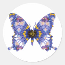 Pastel Prayers Butterfly Round Stickers