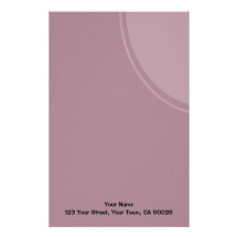 pastel purple mod circle custom stationery