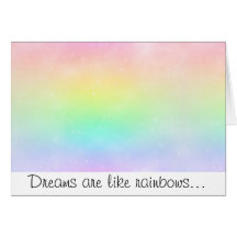 Pastel Rainbow Dreams Greeting Card