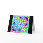 Pastel Rangoli w/ Black Border 4 Diwali Card