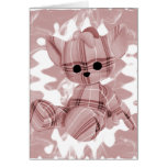 Pastel Red Spiral Smoke Teddy Bear cards