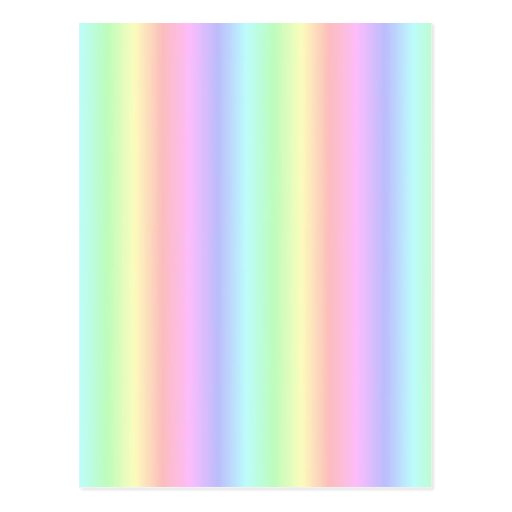 Pastel Regenbogen Fantasy Art - Art Deco Postkarte