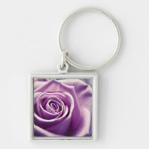 Pastel Rose keychain (muted lilac)