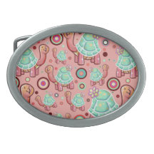 Pastel Shell Flower Tortoise Pattern Belt Buckle