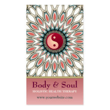 Pastel Shine Yin Yang New Age Business Card