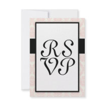 pastel soft light cream and pink damask announcements