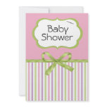 Pastel Stripes Baby Shower Invitations