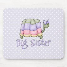 Pastel Turtle Big Sister Mousepad