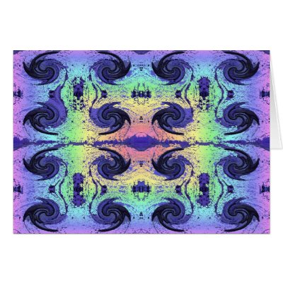 Pastels and Swirls Card by DonnaGraysonAbstract