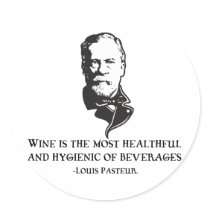Pasteur - Wine Round Sticker