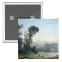 Pastoral Landscape by Asher Brown Durand buttons