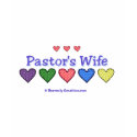 Pastor's Wife Gingham Hearts t-shirts