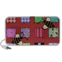 Patch Work Bumble Bees Travel Speaker