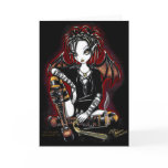 Patchouli Red and Gold Incense Fairy Card