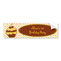 Patchwork Applique Sunshine Cupcakes Bumper Stickers