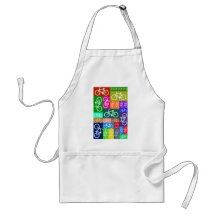 Patchwork Bicycles Art Apron