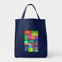 Patchwork Bicycles Art Canvas Bag