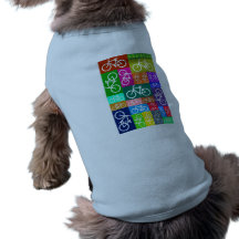 Patchwork Bicycles Art Dog Tshirt