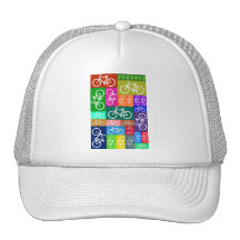 Patchwork Bicycles Art Mesh Hat