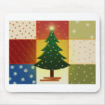 Patchwork Christmas tree mousepads