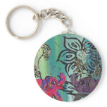 Patchwork Elephants keychain