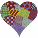 Patchwork Heart embroidered shirts