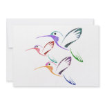 Patchwork Hummingbird Trio invitations