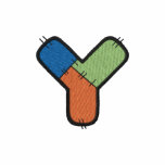 Patchwork Letter Y embroidered shirts