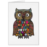 Patchwork Owl Card