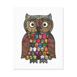 Patchwork Owl Stretched Canvas Prints